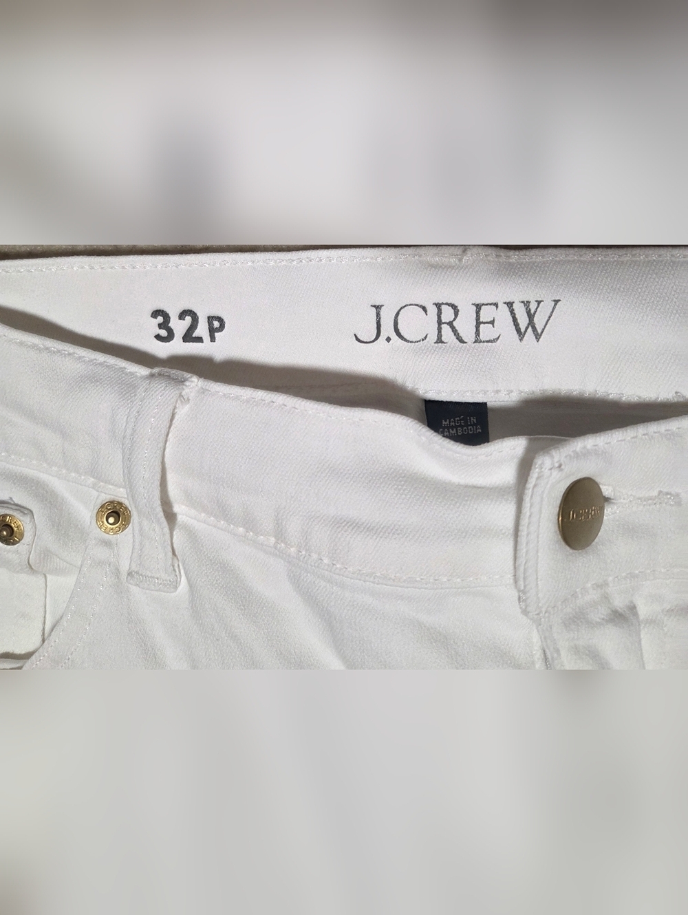 J Crew High Rise Wide Leg Denim Trouser White Size 32 Petite - Picture 5 of 10